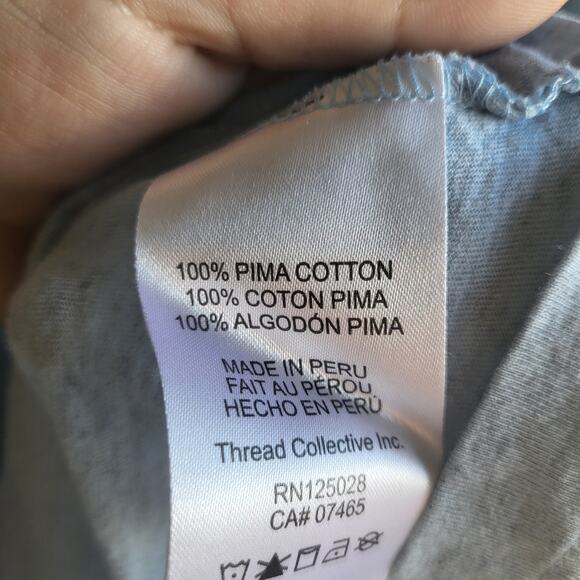 Mens Psycho Bunny v-neck blue 6 large 100% Pima cotton tee t shirt - Picture 3 of 6